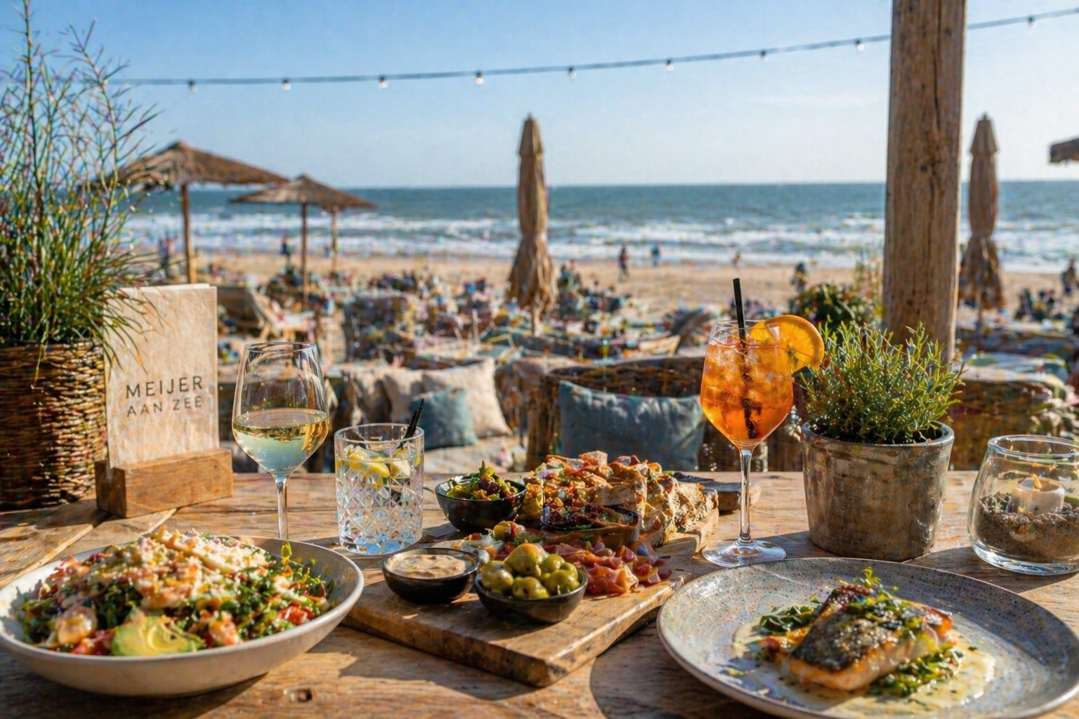 Hapje eten aan het strand